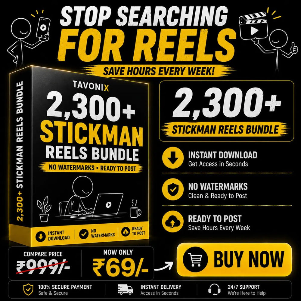2,300+ Stickman Animated Reels Bundle | Ready-to-Post Videos - tavonix digital